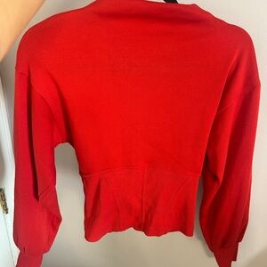 Red Long-Sleeve Top